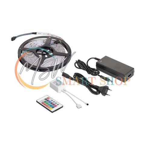 Zestaw oświetleniowy LED (sznur LED RGB, kontroler kolorów, zasilacz) Zestaw oświetleniowy LED (sznur LED RGB, kontroler kolorów, zasilacz)