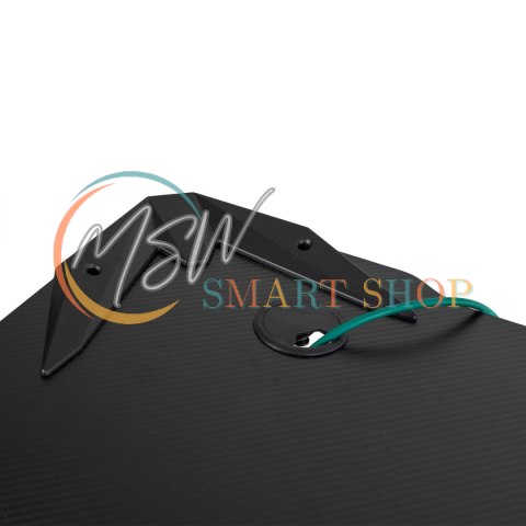 Biurko gamingowe czarne duże NanoRS, 150kg max, wysokość 750mm, 110x60x1,5cm, uchwyt na kubek i słuchawki, RS345