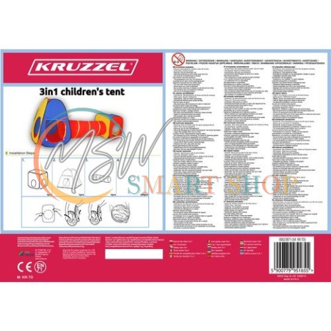 Namiot dla dzieci 3w1 Kruzzel 23871