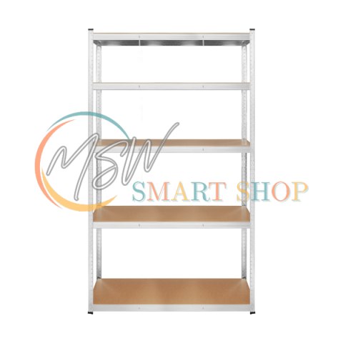 Regał metalowy magazynowy 205x120x45 srebrny Rebel