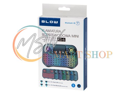 84-256# Klawiatura bezprzewodowa 2,4ghz+bluetooth miniks-6 +touchpad 84-256# Klawiatura bezprzewodowa 2,4ghz+bluetooth miniks-6 +touchpad