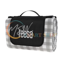 Koc mata piknikowa z izolacją 200x200 cm TEESA - szara krata