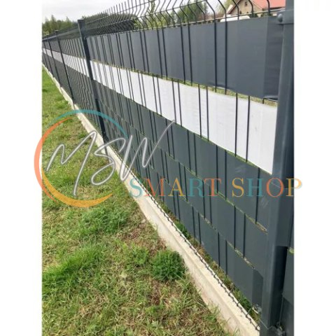 Taśma ogrodzeniowa 19cmx35m 450g/m2 szara 23697