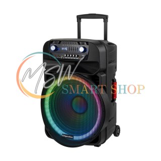 Aktywna kolumna głośnikowa (z 2 mikrofonami bezprzewodowymi UHF, SD, Bluetooth, FM, USB, LED) 60 Watt