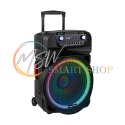 Aktywna kolumna głośnikowa (z 2 mikrofonami bezprzewodowymi UHF, SD, Bluetooth, FM, USB, LED) 60 Watt