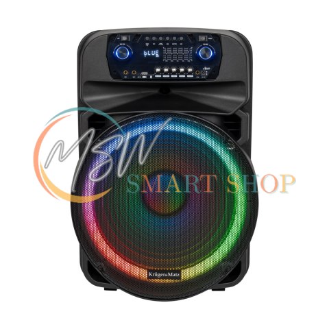 Aktywna kolumna głośnikowa (z 2 mikrofonami bezprzewodowymi UHF, SD, Bluetooth, FM, USB, LED) 60 Watt Aktywna kolumna głośnikowa (z 2 mikrofonami bezprzewodowymi UHF, SD, Bluetooth, FM, USB, LED) 60 Watt