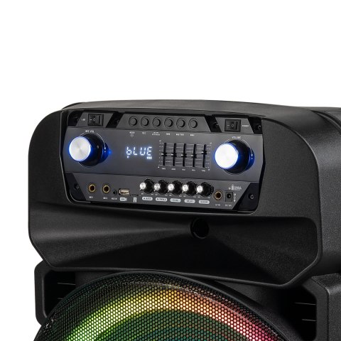 Aktywna kolumna głośnikowa (z 2 mikrofonami bezprzewodowymi UHF, SD, Bluetooth, FM, USB, LED) 60 Watt Aktywna kolumna głośnikowa (z 2 mikrofonami bezprzewodowymi UHF, SD, Bluetooth, FM, USB, LED) 60 Watt