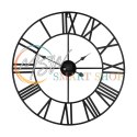 Aluminiowy duży zegar ścienny 60 cm