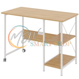 Biurko składane loftowe Maclean, wymiary: 107x45x75cm, max - 150 kg, z blatem, kolor jasny buk, MC-411 W