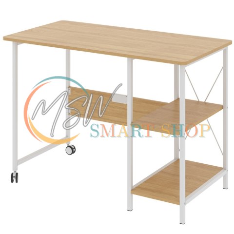 Biurko składane loftowe Maclean, wymiary: 107x45x75cm, max - 150 kg, z blatem, kolor jasny buk, MC-411 W Biurko składane loftowe Maclean, wymiary: 107x45x75cm, max - 150 kg, z blatem, kolor jasny buk, MC-411 W