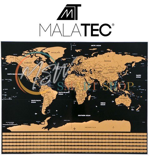Mapa świata - zdrapka z flagami + akcesoria 23442