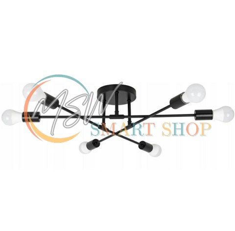 ZD74N Lampa sufitowa wisząca loft 6 ramion ZD74N Lampa sufitowa wisząca loft 6 ramion