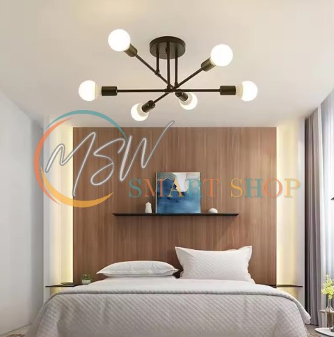ZD74N Lampa sufitowa wisząca loft 6 ramion ZD74N Lampa sufitowa wisząca loft 6 ramion