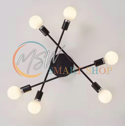 ZD74N Lampa sufitowa wisząca loft 6 ramion ZD74N Lampa sufitowa wisząca loft 6 ramion