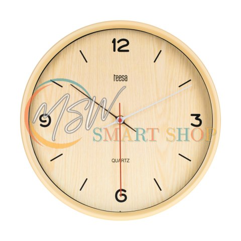 Zegar ścienny 30 cm jasny brąz Zegar ścienny 30 cm jasny brąz