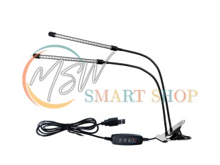 71-300# Lampa stojąca do uprawy roślin z klipsem podwójna
