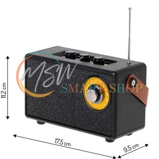 CR 1902 Black Radio fm z bluetooth - usb-c