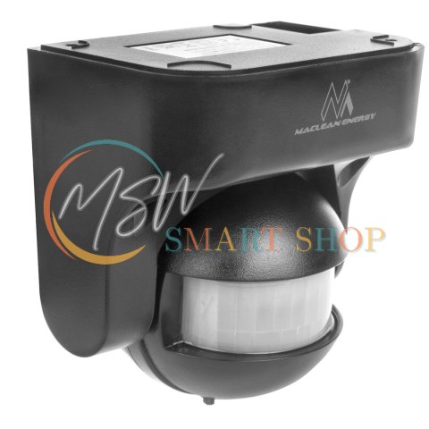 Czujnik ruchu PIR Maclean, na podczerwień, IP44, szary, zasięg 12m, max. obciążenie 800/1200W, MCE358 GR Czujnik ruchu PIR Maclean, na podczerwień, IP44, szary, zasięg 12m, max. obciążenie 800/1200W, MCE358 GR
