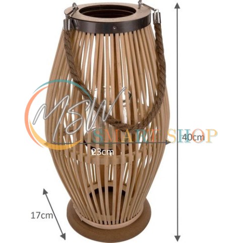 Lampion bambusowy rattanowy Gardlov 24282