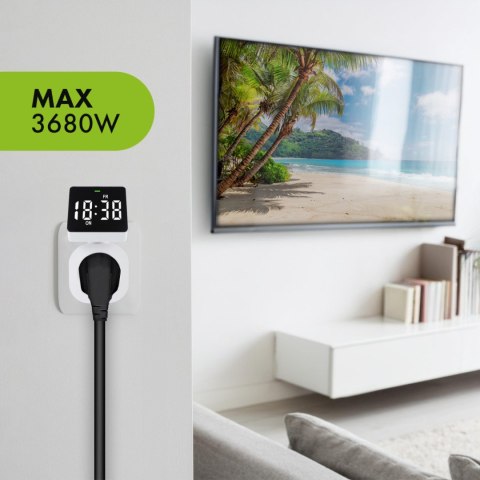 Włącznik czasowy - timer cyfrowy GreenBlue, max. obciążenie 16A, IP20, GB610 E Włącznik czasowy - timer cyfrowy GreenBlue, max. obciążenie 16A, IP20, GB610 E