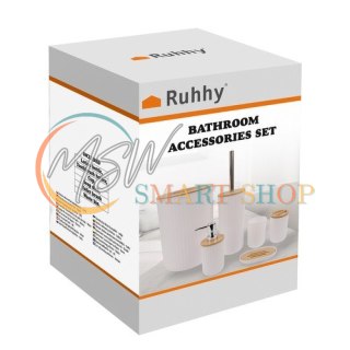 Zestaw akcesoriów łazienkowych - biały Ruhhy 24635