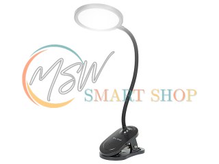 44-165# Lampka biurkowa led lb-20 z klipsem czarna`