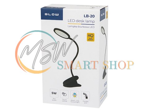 44-165# Lampka biurkowa led lb-20 z klipsem czarna` 44-165# Lampka biurkowa led lb-20 z klipsem czarna`