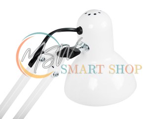 44-167# Lampka biurkowa led lb-22 kreślarska 2w1 e27 biała