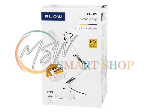 44-167# Lampka biurkowa led lb-22 kreślarska 2w1 e27 biała 44-167# Lampka biurkowa led lb-22 kreślarska 2w1 e27 biała