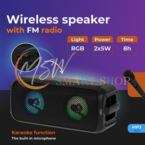 AD 1903 Głośnik bluetooth z radiem / funkcja karaoke AD 1903 Głośnik bluetooth z radiem / funkcja karaoke