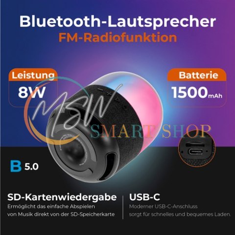 AD 1904 Głośnik bluetooth z fm AD 1904 Głośnik bluetooth z fm