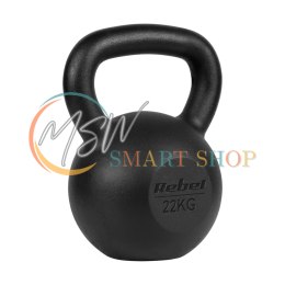 Kettlebell żeliwny 22kg, REBEL ACTIVE