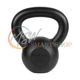 Kettlebell żeliwny 4kg, REBEL ACTIVE