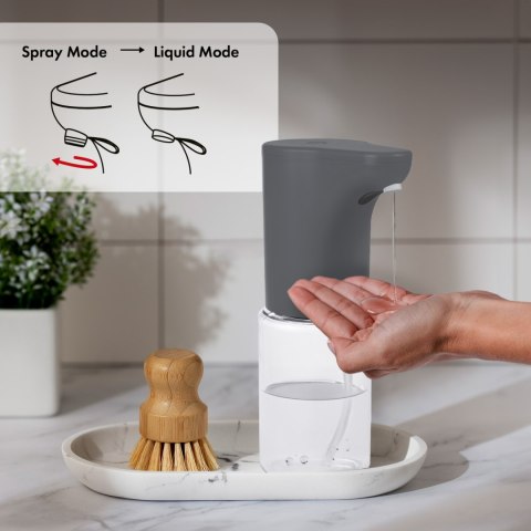 Automatyczny dozownik Promedix, pojemnik dyspenser do płynnych mydeł, płynów dezynfekujących, 300ml, 4xAA, szary, PR-540 GR Automatyczny dozownik Promedix, pojemnik dyspenser do płynnych mydeł, płynów dezynfekujących, 300ml, 4xAA, szary, PR-540 GR