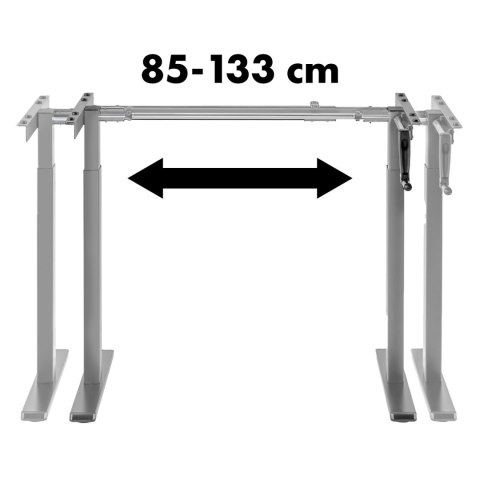 Biurko Maclean, ręczna regulacja wysokości, bez blatu, do pracy stojąco siedzącej, max 60 kg, max wys 120cm, MC-790NG Biurko Maclean, ręczna regulacja wysokości, bez blatu, do pracy stojąco siedzącej, max 60 kg, max wys 120cm, MC-790NG
