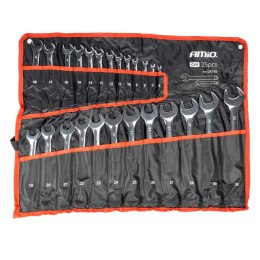 Klucze płaskie oczkowe zestaw kluczy oczkowych 6-32 mm 25 szt. amio-04195