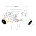 Lampa sufitowa Maclean, punktowa, ruchoma, aluminiowa, 3xGU10, 55x100mm, kolor czarny mat, MCE362 B