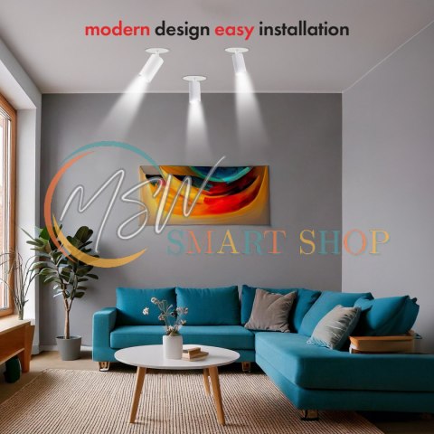 Oprawa podtynkowa / tuba Maclean, punktowa, okrągła, aluminiowa, GU10, 55x100mm, kolor biały, MCE364 W Oprawa podtynkowa / tuba Maclean, punktowa, okrągła, aluminiowa, GU10, 55x100mm, kolor biały, MCE364 W