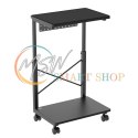 Podstawka wózek na kółkach pod komputer CPU z półką NanoRS, 80kg max, regulowana wysokość 550~850mm, RS430