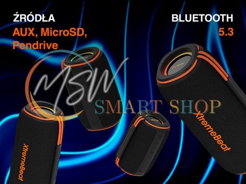 Głośniki TRACER XtremeBeat Mid TWS BT RGB BLACK Głośniki TRACER XtremeBeat Mid TWS BT RGB BLACK