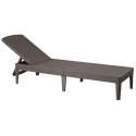 Leżak ogrodowy regulowany Jaipur Sun Lounger brązowy