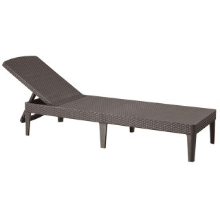 Leżak ogrodowy regulowany Jaipur Sun Lounger brązowy