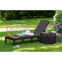 Leżak ogrodowy regulowany Jaipur Sun Lounger brązowy