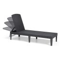 Leżak ogrodowy regulowany Jaipur Sun Lounger grafitowy