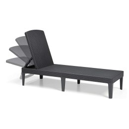 Leżak ogrodowy regulowany Jaipur Sun Lounger grafitowy
