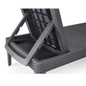 Leżak ogrodowy regulowany Jaipur Sun Lounger grafitowy