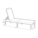 Leżak ogrodowy regulowany Jaipur Sun Lounger grafitowy