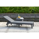 Leżak ogrodowy regulowany Jaipur Sun Lounger grafitowy