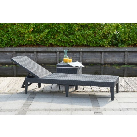 Leżak ogrodowy regulowany Jaipur Sun Lounger grafitowy Leżak ogrodowy regulowany Jaipur Sun Lounger grafitowy