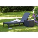 Leżak ogrodowy regulowany Jaipur Sun Lounger grafitowy